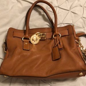 Michael Kors brown leather handbag